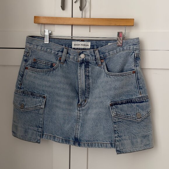 Denim Forum The '90s Cargo Mini Denim Skirt - Picture 3 of 7